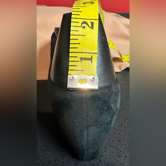 Munro American Peep Toe Black Suede Side Zip 2.25” Heels Women’s Sz 10M - Picture 7 of 15